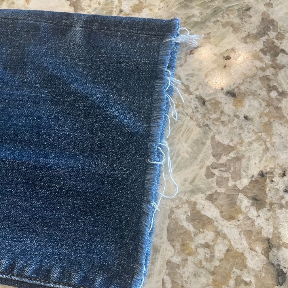 Judy Blue Wide Leg Raw Hem Blue Jeans Distressed Denim Los Angeles High End 26 - Picture 6 of 9